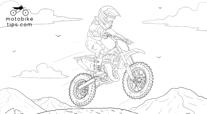 Dirt Bike Coloring Pages Free Printable - KTM 50 SX Mini