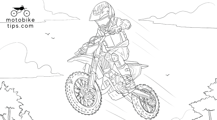 Dirt Bike Coloring Pages Free Printable - KTM 50Sx Factory Edition