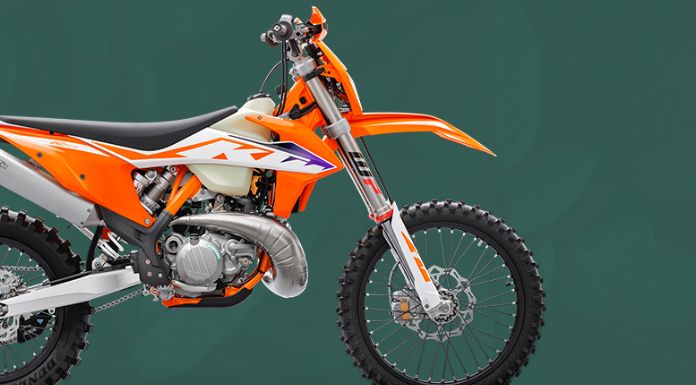 Isolated image of Enduro KTM 250 XC-W in blue green background - How fast is a 250cc dirt bike