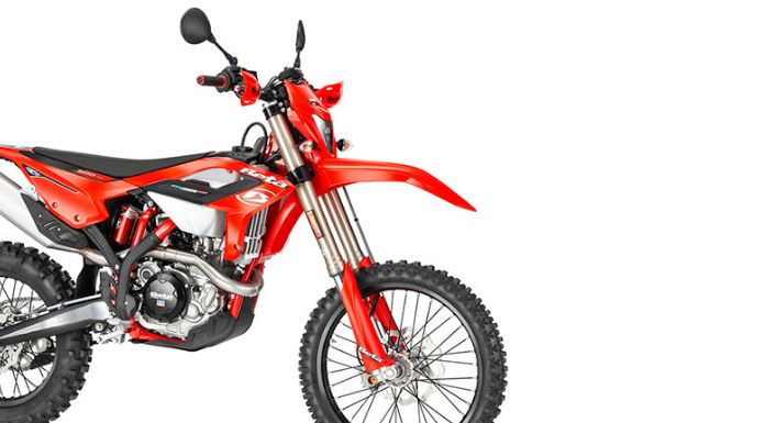 Isolated image of Beta dirt bike in white background