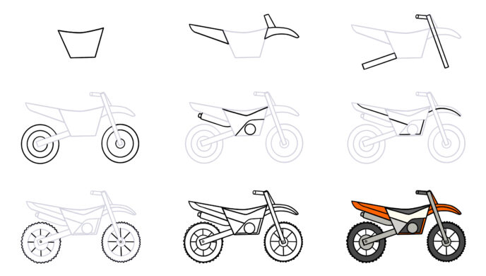 Easy Bike Drawing PNG, Vector, PSD, and Clipart With Transparent Background  for Free Download | Pngtree