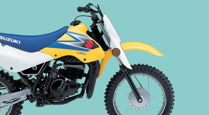 Isolated image of suzuki jr 80 in light blue background
