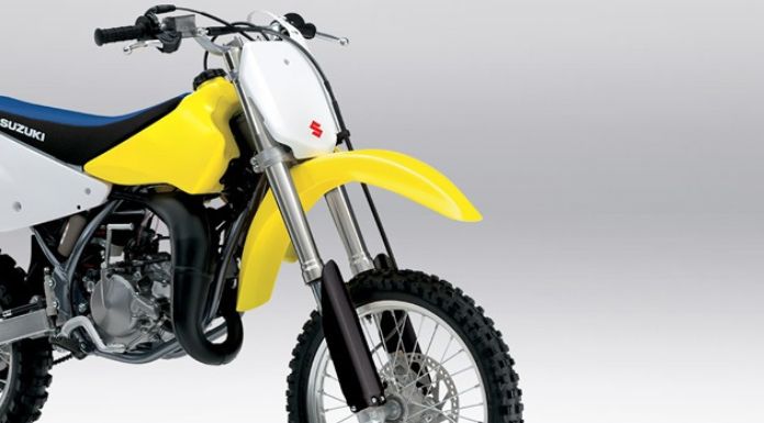 Isolated image of suzuki rm85 in gray background