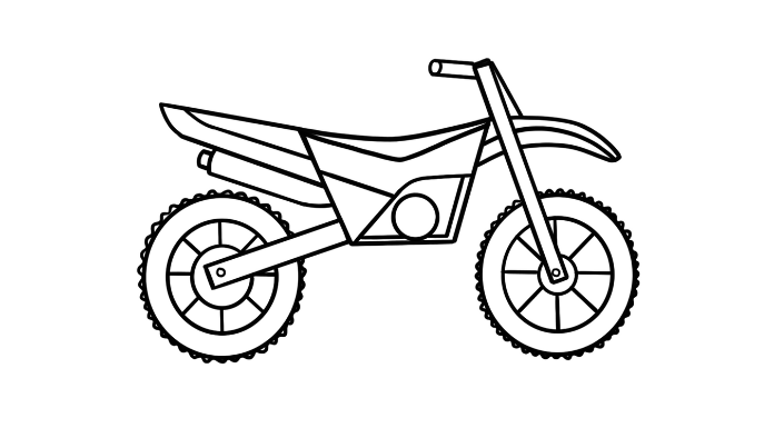 Illustration of dirt bike