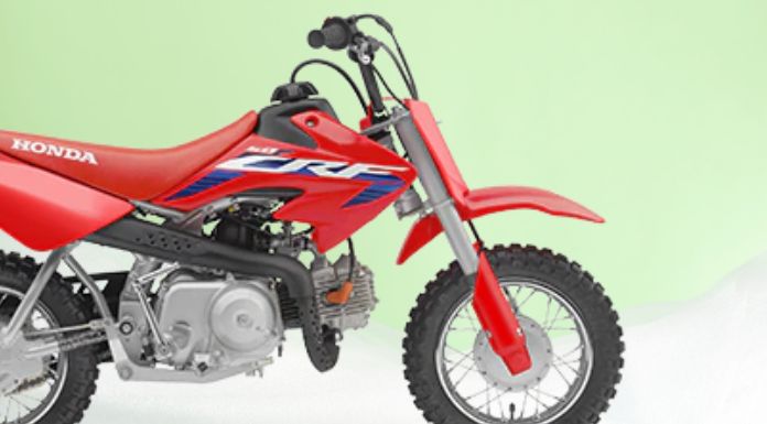 Isolated image of Honda 50cc in light green background