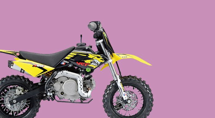 Isolated image of YCF Pit Bike 50A in purple background